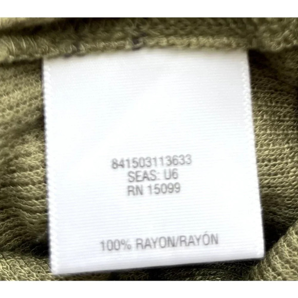 Bongo Super Soft Green Striped Scoop Neck Top S - Picture 5 of 5